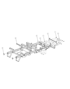 Frame Assembly Diagram and Parts List for M54-KW 53DB5DBW750-23-HP Cub Cadet Lawn Tractor